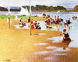 Edward Henry Potthast Canvas Paintings - Bathers